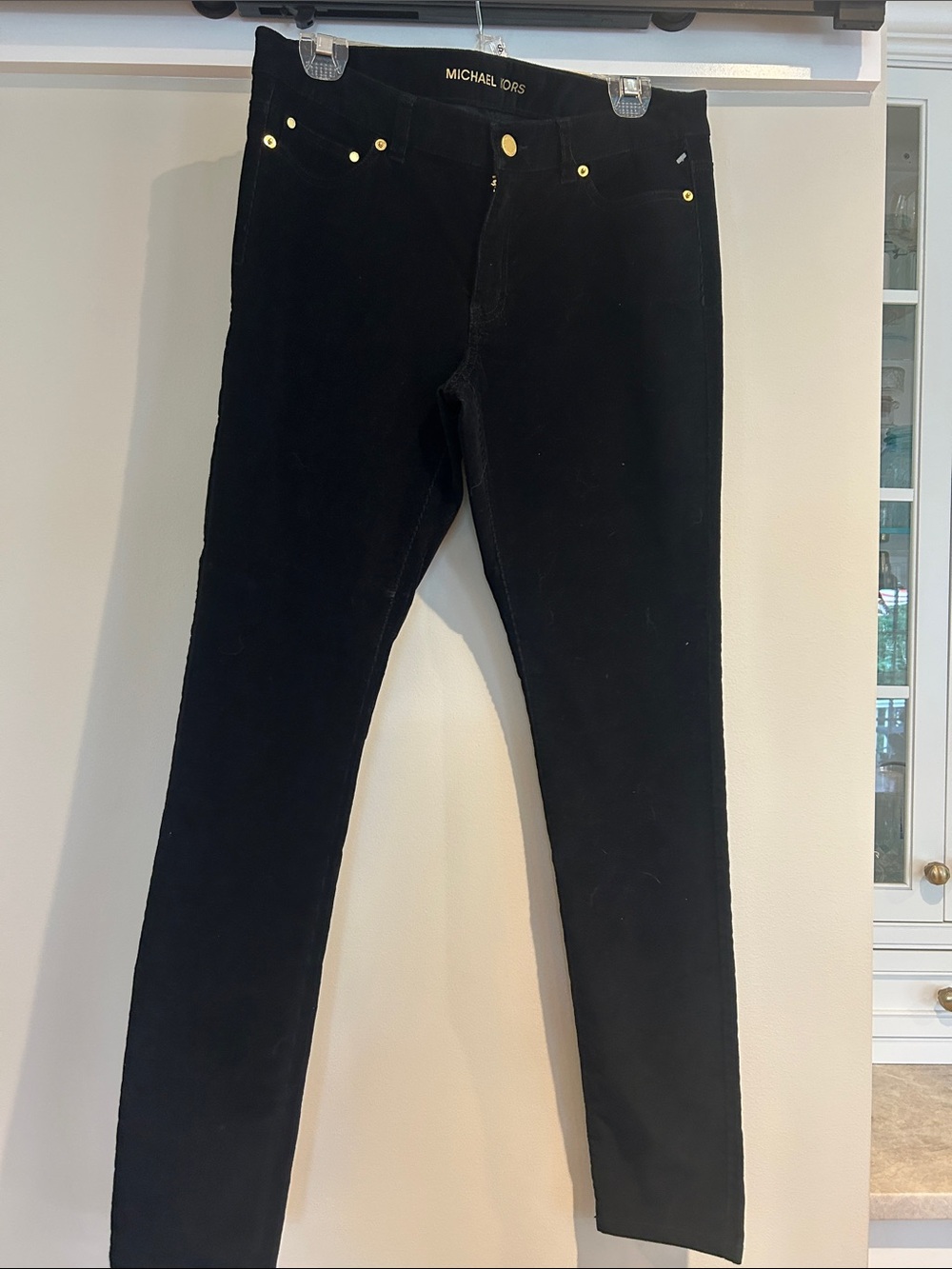 Michael Kors, black velour pants